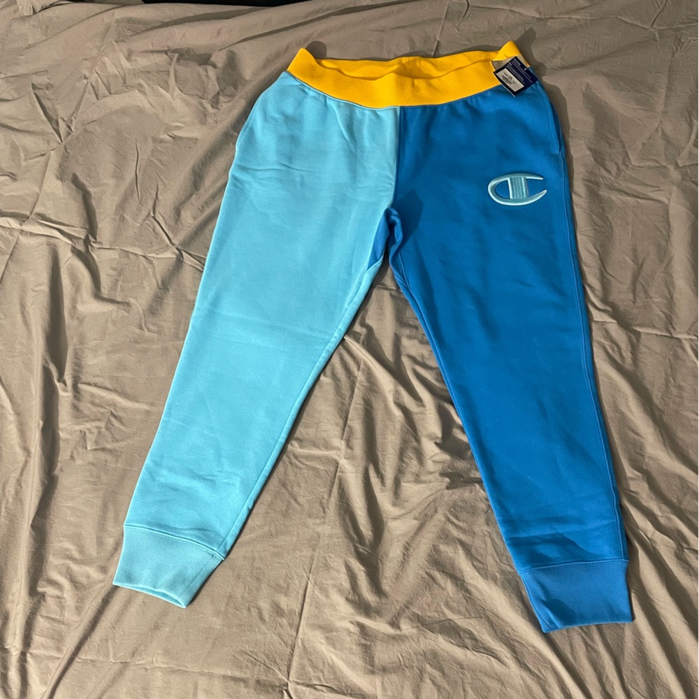 Champion blue colorblock sweatpants